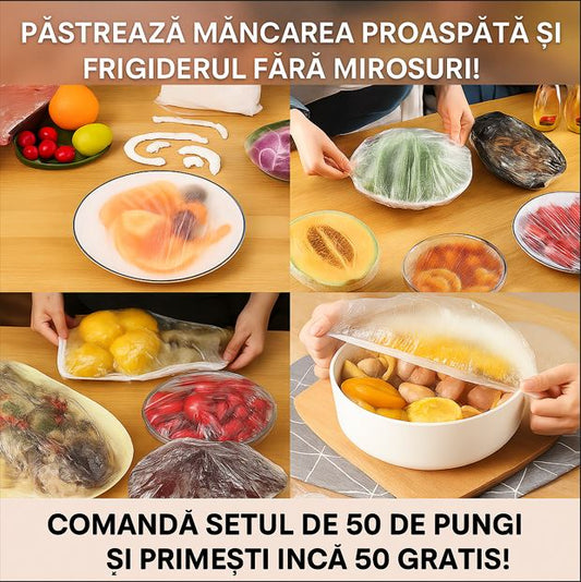 Pungi reutilizabile cu elastic